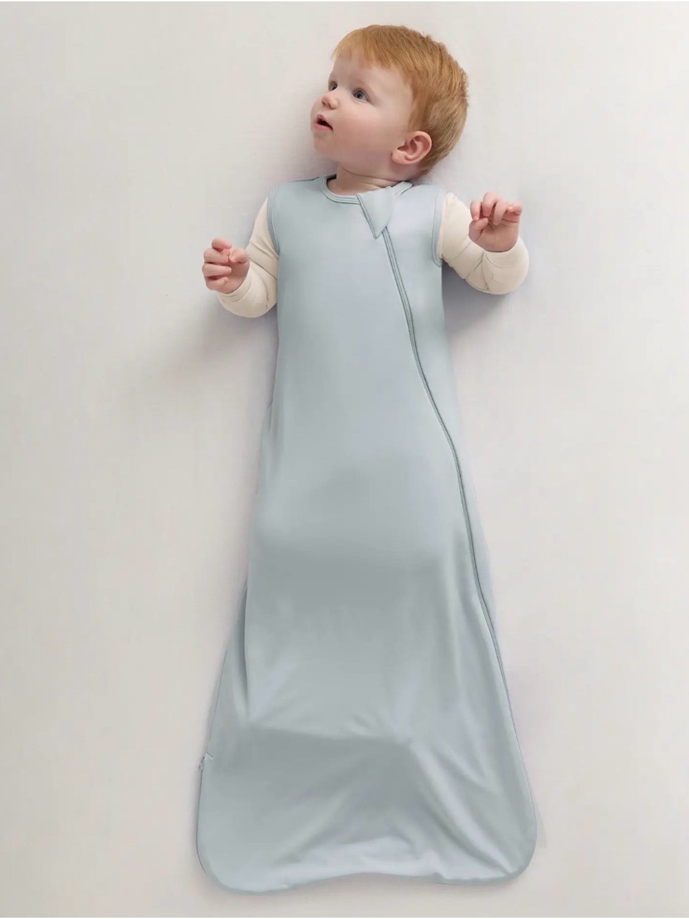 Quince Baby Sleep Sack in Light Gray - Soft Wearable Bamboo Blanket